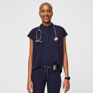 Navy FIGS Rafaela Scrub Top